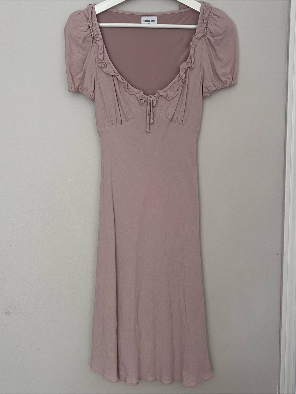 Aritzia Sunday Best Soft Dusty Pink Midi Dress